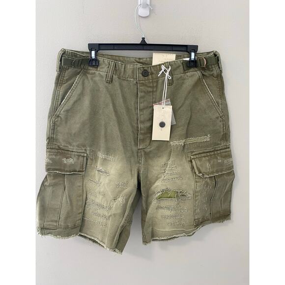 New mnml Men's Distressed Utility Cargo Shorts, Size 34 - Picture 2 of 4
